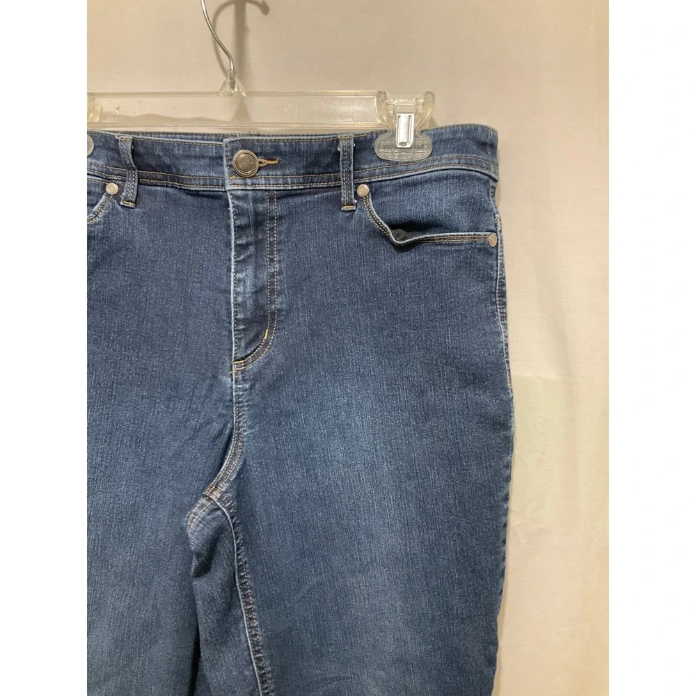 Christopher & Banks Womens Size‎ 8 Dark Wash Denim Capri Jeans High Rise Crop